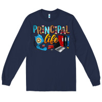 Navy principal life Long Sleeve Tee - Zillion Design Studio