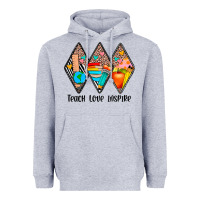 Heather Grey teach love inspire Heavyweight Hoodie - JahusDesignShop