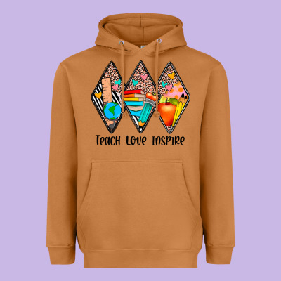 Teach Love Inspire Heavyweight Hoodie Designed By Jahusdesignshop