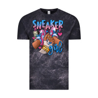 Cloud Black Sneaker girl afro woman Vintage Tee - RanaPortraitStore