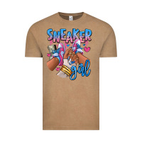 Vintage Coffee Sneaker girl afro woman Vintage Tee - RanaPortraitStore