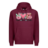 Burgundy peace love books Premium Hoodie - MaliasSmallBusiness