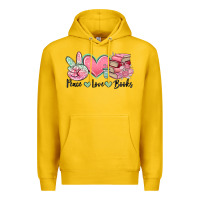 Lemon peace love books Premium Hoodie - MaliasSmallBusiness