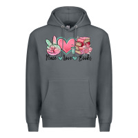 Rock peace love books Premium Hoodie - MaliasSmallBusiness