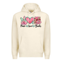 Tofu peace love books Premium Hoodie - MaliasSmallBusiness