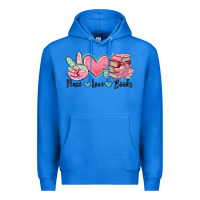 True Royal peace love books Premium Hoodie - MaliasSmallBusiness