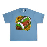 Pebble Blue footballwithsunflowers Urban Heavy Tee - texasbilliewilder