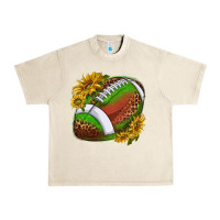Sandshell footballwithsunflowers Urban Heavy Tee - texasbilliewilder