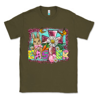 Army Green easter cross background Classic Tee - BarkalooDesign