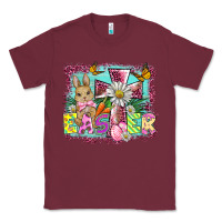 Burgundy easter cross background Classic Tee - BarkalooDesign