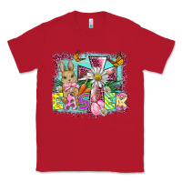 Red easter cross background Classic Tee - BarkalooDesign