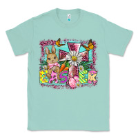 Seafoam easter cross background Classic Tee - BarkalooDesign