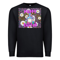 Black easter happy easter gnomes bunny daisys Premium Sweatshirt - Artiststas