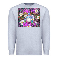 Heather Grey easter happy easter gnomes bunny daisys Premium Sweatshirt - Artiststas