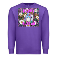 Purple easter happy easter gnomes bunny daisys Premium Sweatshirt - Artiststas