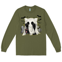 Army Green Ghost Cat Long Sleeve Tee - texasbilliewilder