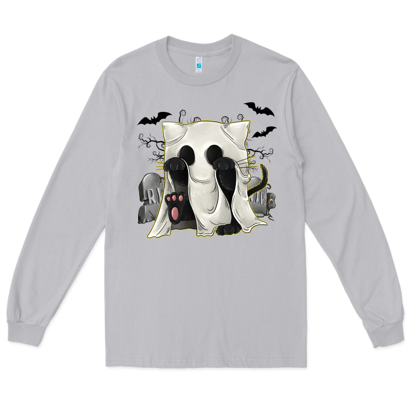 Ghost Cat Long Sleeve Tee by texasbilliewilder | Teevron