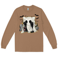 Toasted Coconut Ghost Cat Long Sleeve Tee - texasbilliewilder
