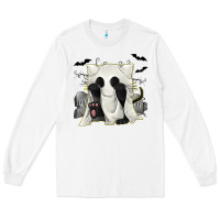 White Ghost Cat Long Sleeve Tee - texasbilliewilder