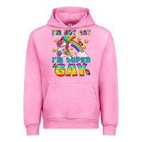 Fuchsia Pink LGBTQ I'm Not Gay I'm Super Gay Urban Hoodie - BundleAndBundleShop