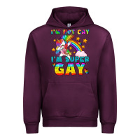 Mauve Wine LGBTQ I'm Not Gay I'm Super Gay Urban Hoodie - BundleAndBundleShop