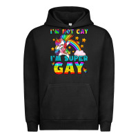 Pigment Black LGBTQ I'm Not Gay I'm Super Gay Urban Hoodie - BundleAndBundleShop