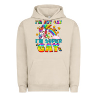 Pigment French Oak LGBTQ I'm Not Gay I'm Super Gay Urban Hoodie - BundleAndBundleShop