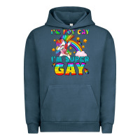Pigment Midnight Navy LGBTQ I'm Not Gay I'm Super Gay Urban Hoodie - BundleAndBundleShop