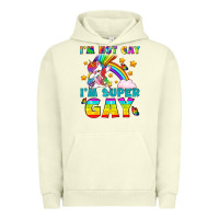 Pigment Pistachio LGBTQ I'm Not Gay I'm Super Gay Urban Hoodie - BundleAndBundleShop