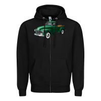 Black western green truck right 34 view Zipper Hoodie - FaDigitalArtStudio