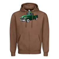 Chestnut western green truck right 34 view Zipper Hoodie - FaDigitalArtStudio
