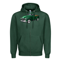 Sports Green western green truck right 34 view Zipper Hoodie - FaDigitalArtStudio