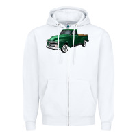 White western green truck right 34 view Zipper Hoodie - FaDigitalArtStudio