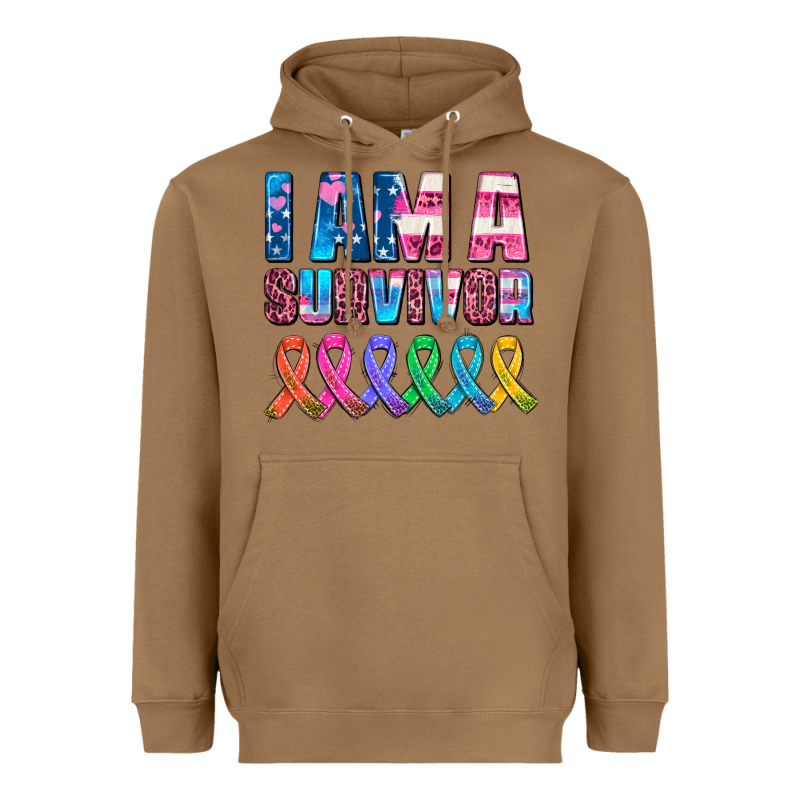 I Am A Survivor With All Cancer Ribbons Heavyweight Hoodie by AdoDesignShop | Teevron