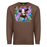 Chestnut easter cow eggs flowers daisys Premium Sweatshirt - Artiststas