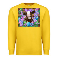Lemon easter cow eggs flowers daisys Premium Sweatshirt - Artiststas