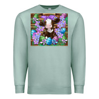 Seafoam easter cow eggs flowers daisys Premium Sweatshirt - Artiststas