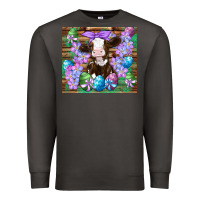 Smoke easter cow eggs flowers daisys Premium Sweatshirt - Artiststas