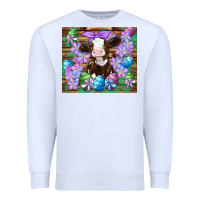 White easter cow eggs flowers daisys Premium Sweatshirt - Artiststas