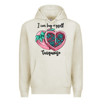 Oatmeal Heather i can buy myself turquoise Premium Hoodie - MaliasSmallBusiness