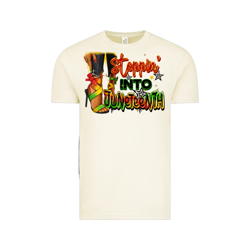 Steppin' Into Juneteenth Black Fashion Girl Vintage Tee by RanaPortraitStore | Teevron