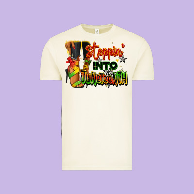 Vintage Tee Steppin' into Juneteenth black fashion girl