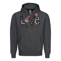 Smoke for the lovee of america gnome Zipper Hoodie - CowhideDigitalArt