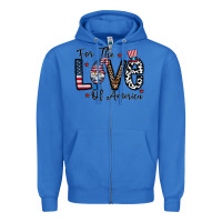 True Royal for the lovee of america gnome Zipper Hoodie - CowhideDigitalArt
