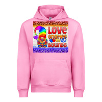 Fuchsia Pink LGBTQ+ Love Gnomes No Bounds Tumbler Urban Hoodie - BundleAndBundleShop