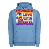 Pigment Pebble Blue LGBTQ+ Love Gnomes No Bounds Tumbler Urban Hoodie - BundleAndBundleShop