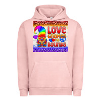 Pigment Salmon LGBTQ+ Love Gnomes No Bounds Tumbler Urban Hoodie - BundleAndBundleShop