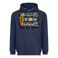 Navy western pencils teach love inspire Heavyweight Hoodie - JahusDesignShop