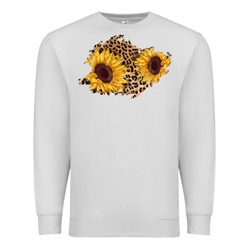 Sunflower Leopard Patch Premium Sweatshirt by AdoDesignShop | Teevron