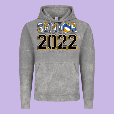 Senior Volleyball Vintage Hoodie Designed By Adodesignshop